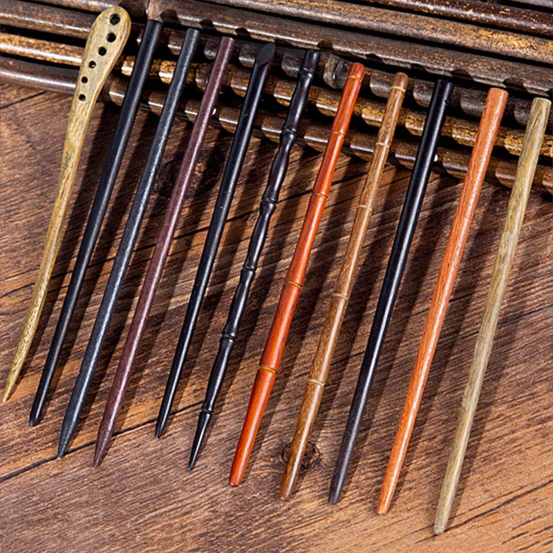 Модные резные сплава древесины шпильки для волос женщин винтажный дворцовый