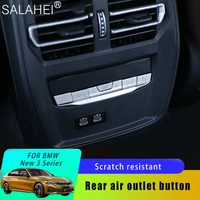 car styling rear seat air conditioning control buttons decoration cover stickers for bmw new 3 series 320li 325li 2020 interior