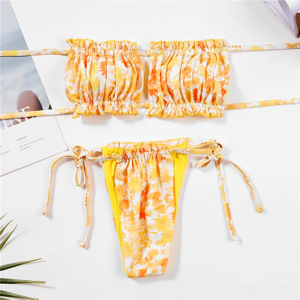 

2021 women's swimsuits, printed women's bikinis, European and American swimsuits, swimming costumes, beach wear, swimwear