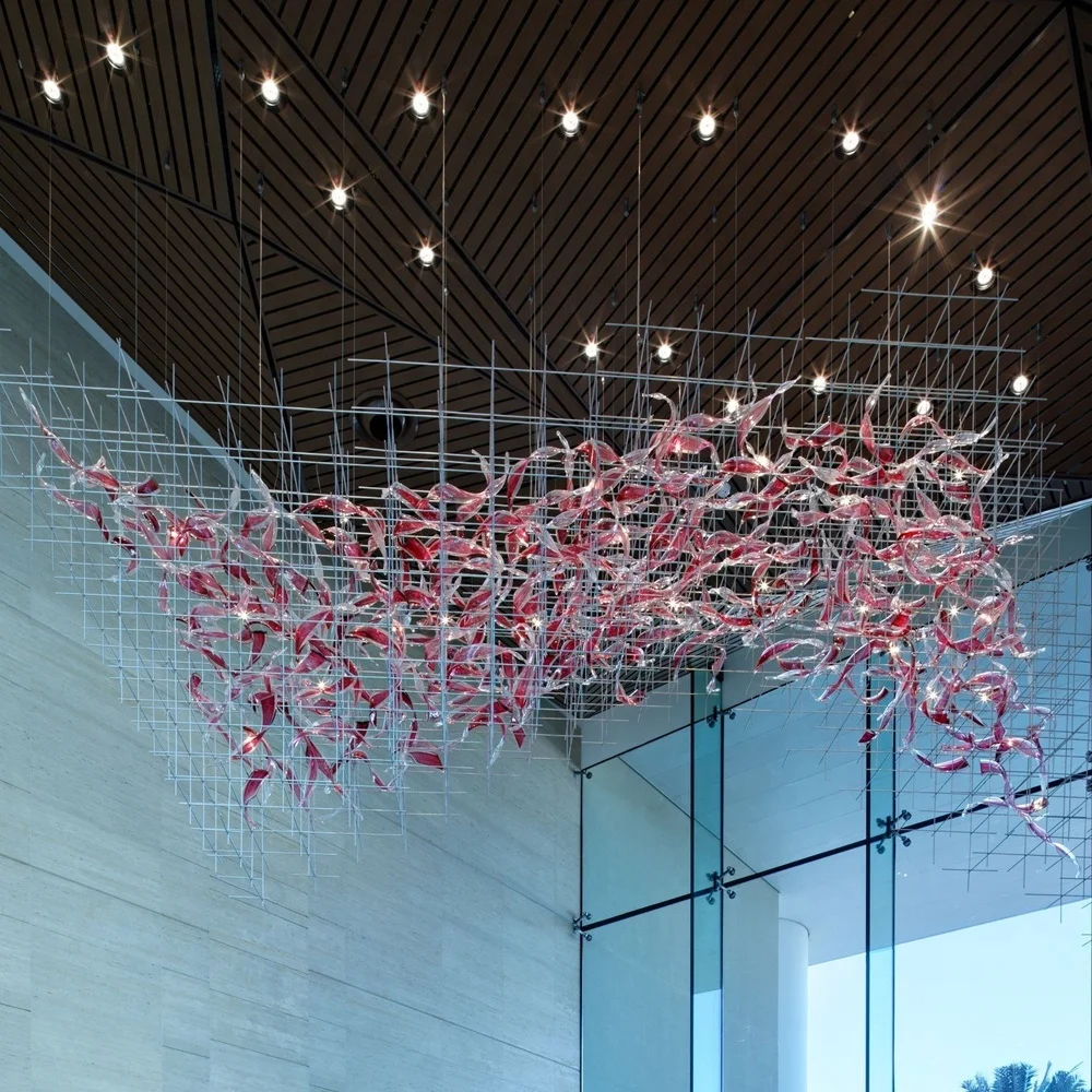 Индивидуальная большая индивидуальная художественная Люстра для отеля модная