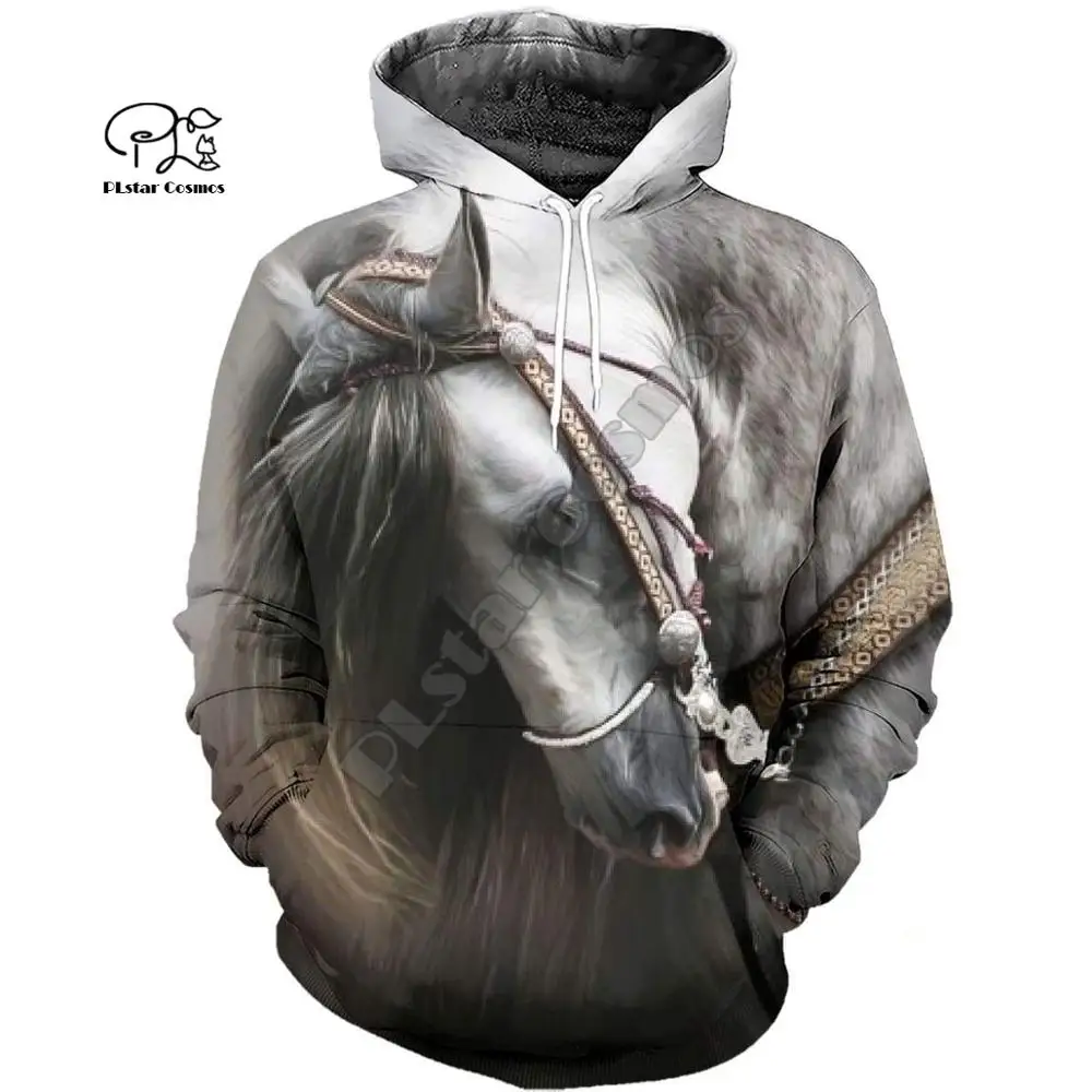 Спортивный костюм PLstar Cosmos с принтом Love Horse для мужчин и женщин художественный