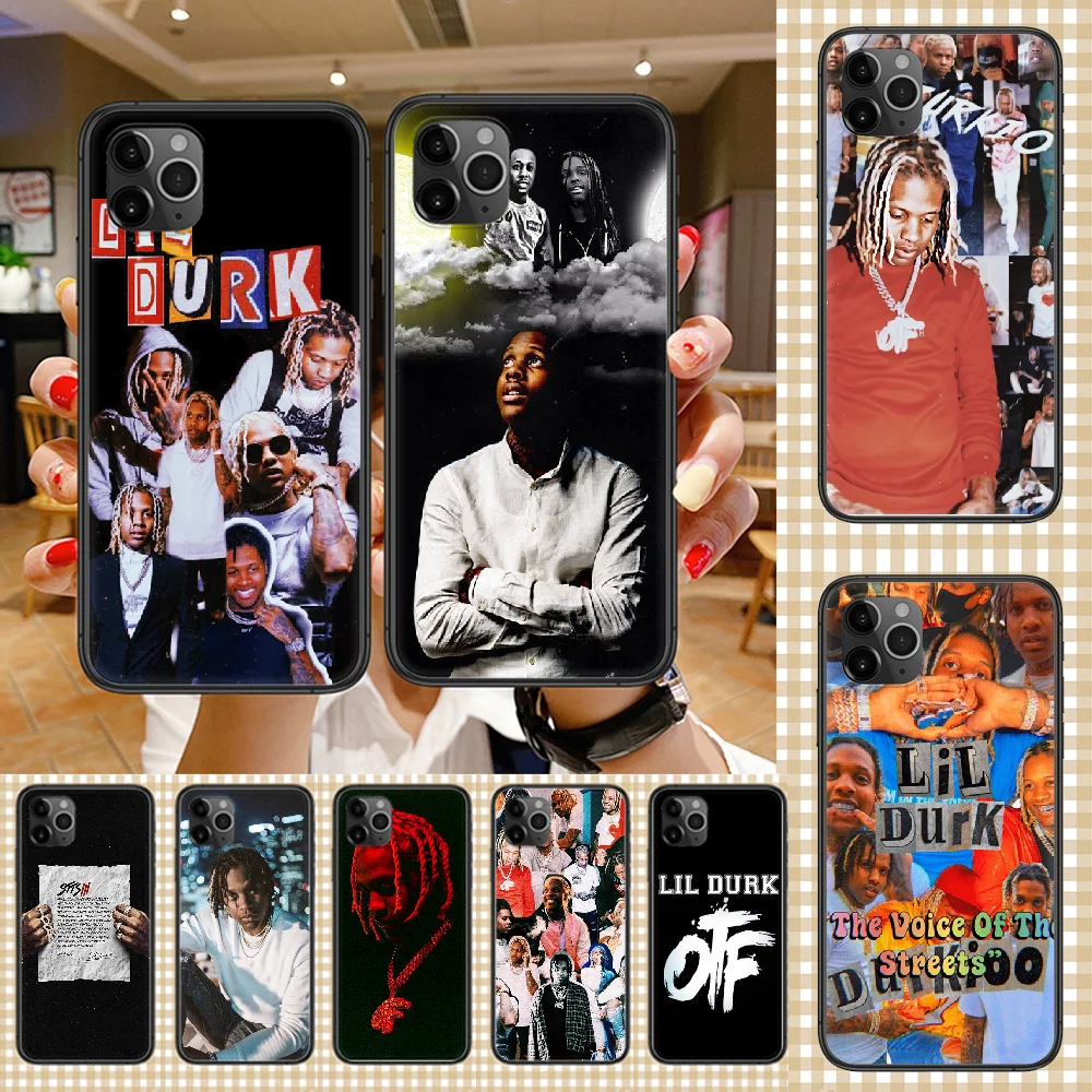 Чехол для телефона Rapper lil durk корпус корпуса iphone 5 5s se 2 6 6s 7 8 12 mini plus X XS XR 11 PRO MAX Черная