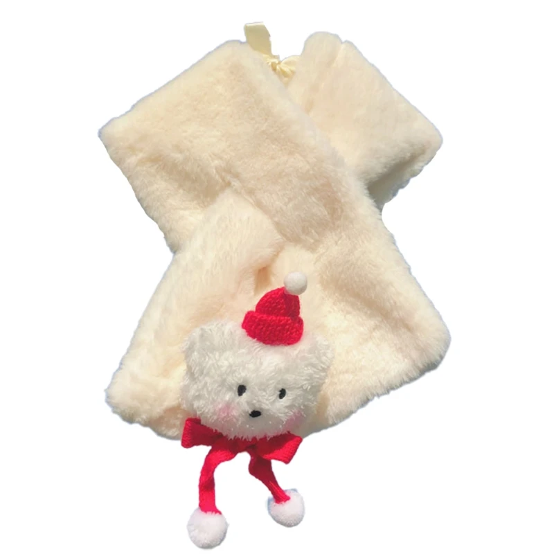 

Новинка 2021, Рождественский медведь, мягкий шарф-накидка на шею, шарфы-грелки для шеи, детский подарок на день рождения