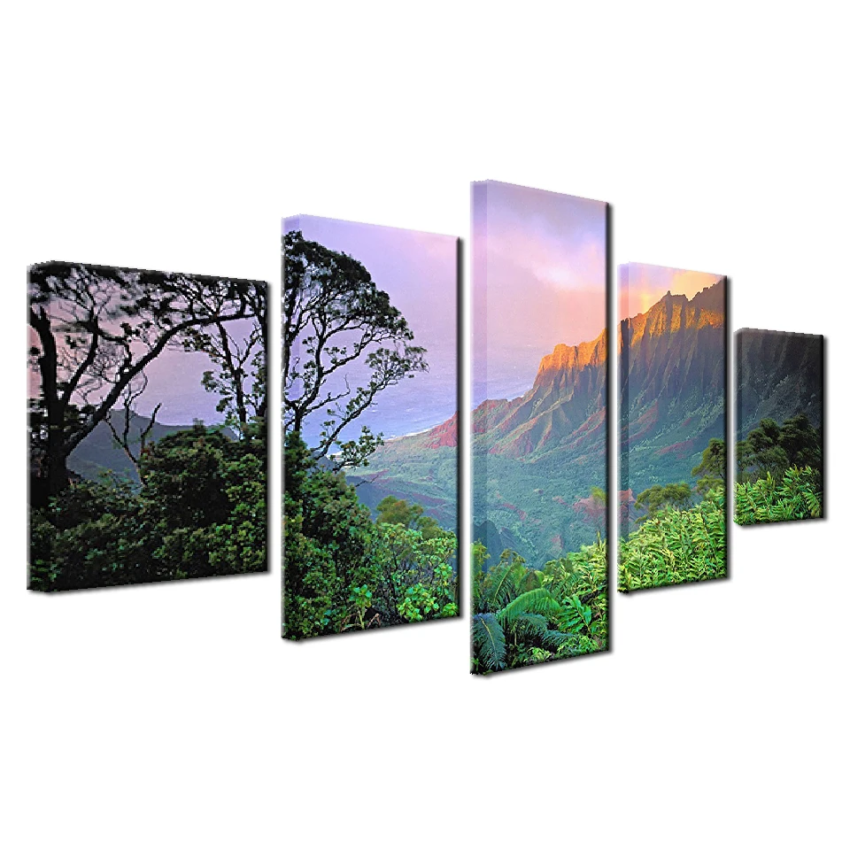 Картина на холсте для гостиной 5 шт. | Живопись и каллиграфия