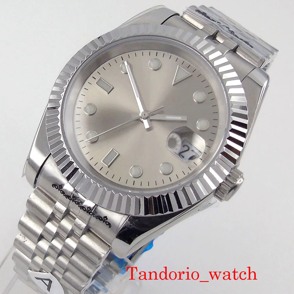 

Bliger 39/36mm 21 Jewels Sapphire Glass MIYOTA 8215 MINGZHU Automatic Men's Watch Sunburst Grey Sterile Dial Jubilee Bracelet