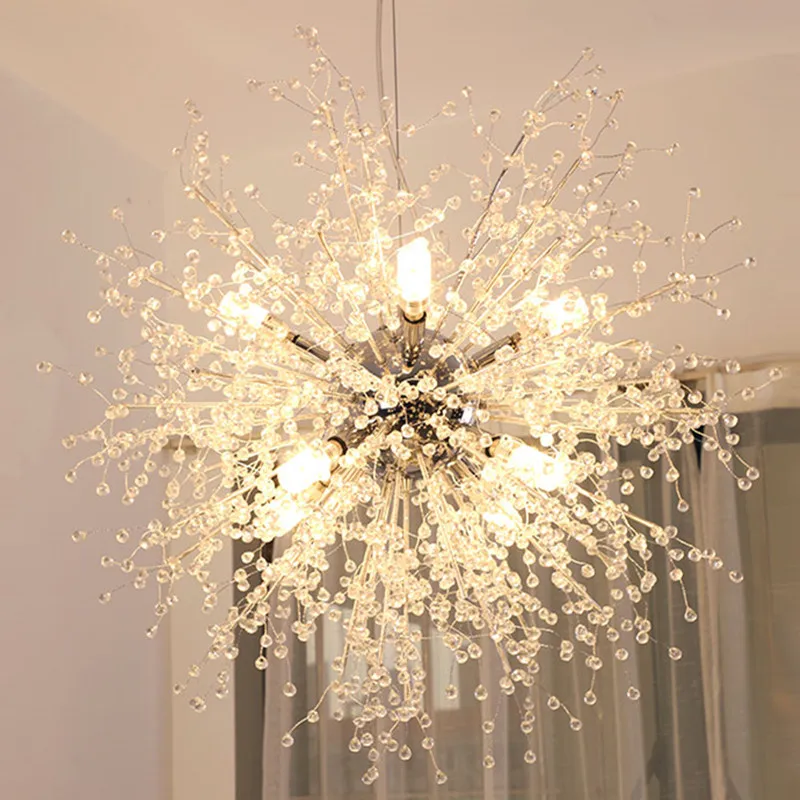 Скандинавский промышленный G4 хромированный подвесной светильник sputnik Fof Лофт