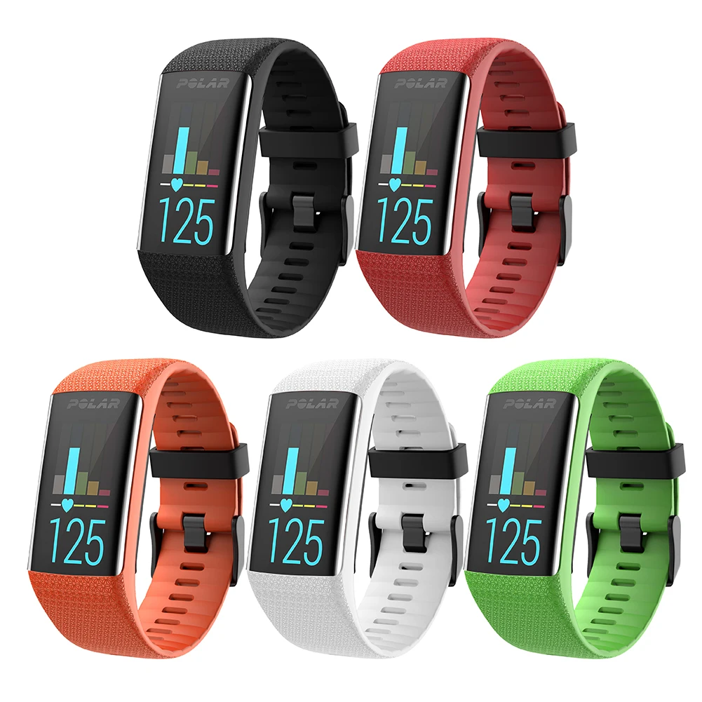 Tермопластичный силикон сменный ремешок для часов ремешок на запястье черная Пряжка браслет ремешок для часов для Polar A360 A370 gps умный Браслет
