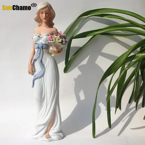 Креативное украшение в виде персонажа керамическая статуя современный фарфор