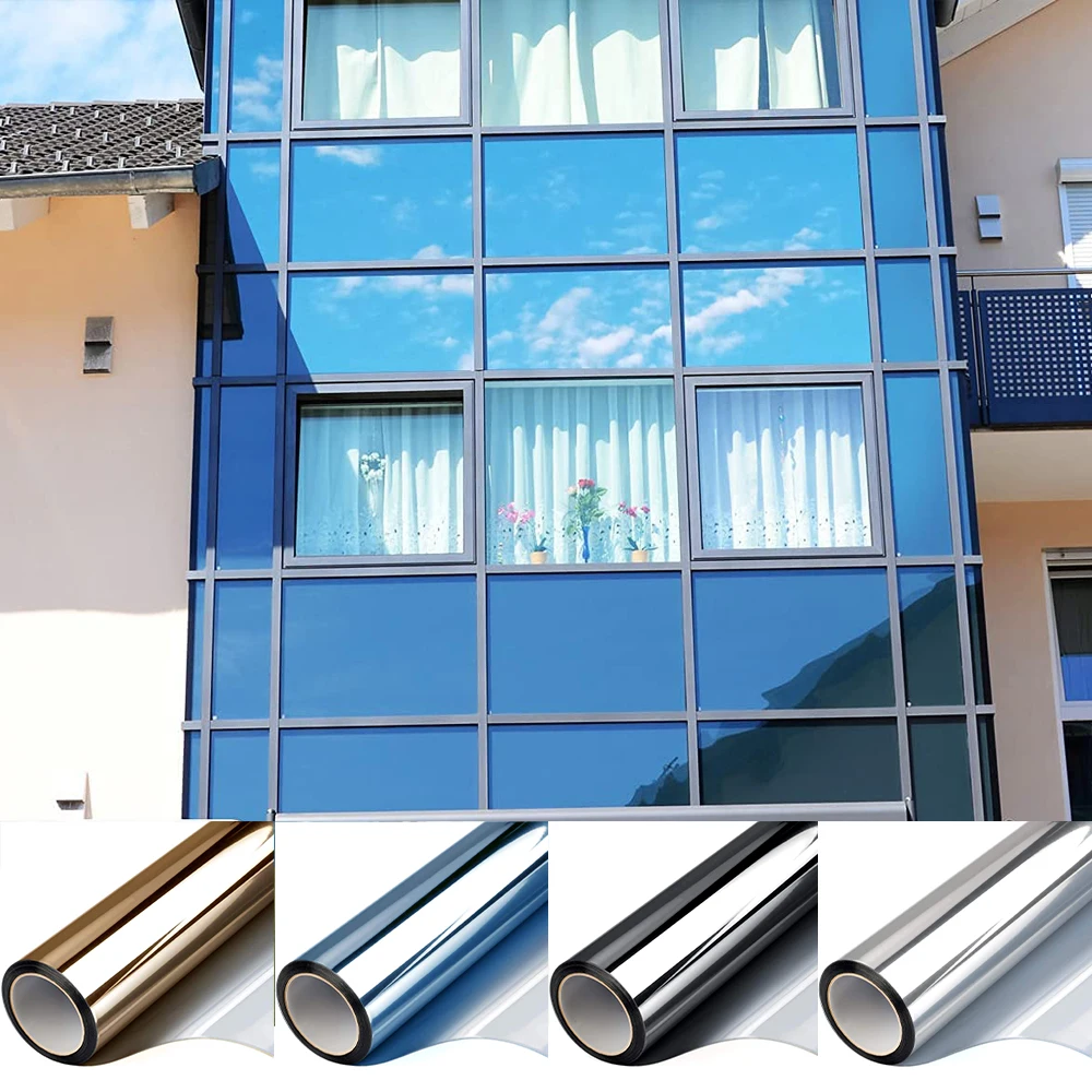 

60*300 Cm Insulation Decorative Glass Vinyl Heat Control Solar Glass Sticker Building Décor Anti Look Glare Control Window Film