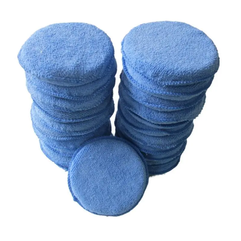 

ONEWELL Auto Care 5 Inch Soft Microfiber Car Wax Applicator Pad Polishing Sponge for apply and remove wax