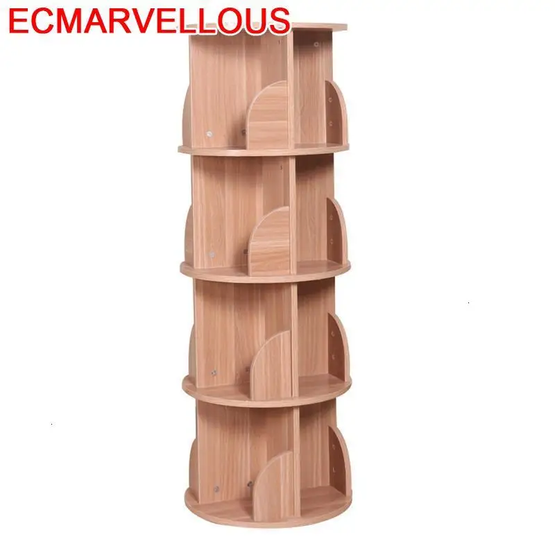 Стеллаж для хранения полка домашнего деревянная вращающаяся чехол книг