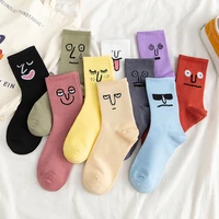 unisex surprise mid men socks harajuku colorful funny socks men 100 cotton 1 pair kawaii size 35 42