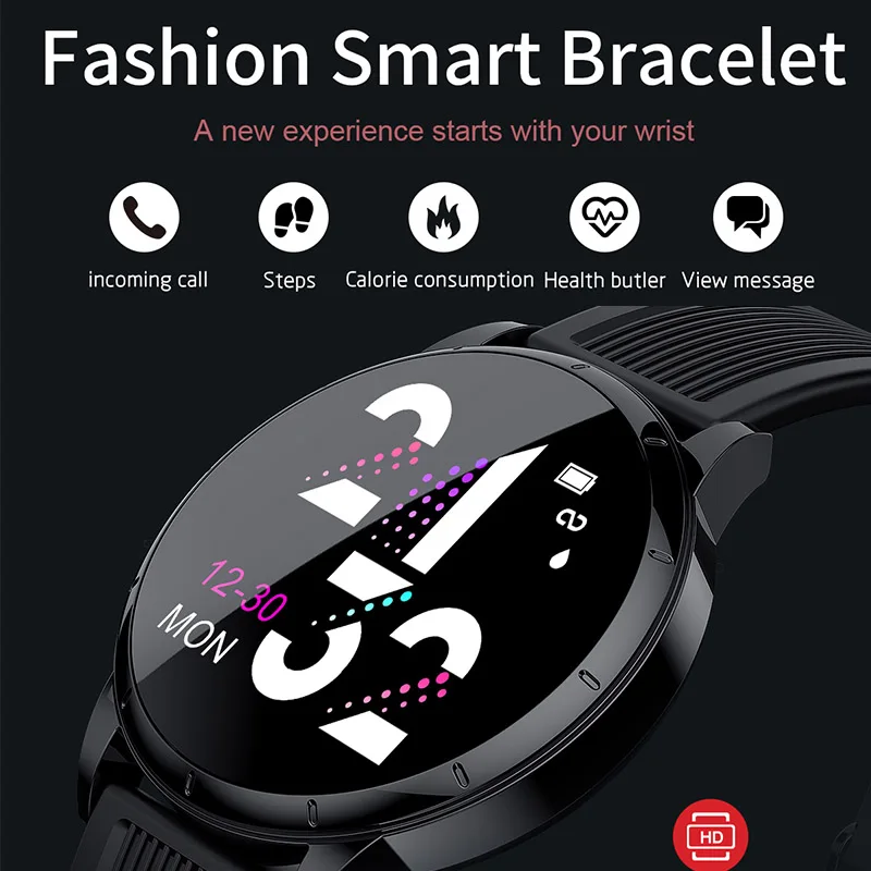 IP67 Водонепроницаемый Смарт часы Для женщин очаровательный браслет монитор