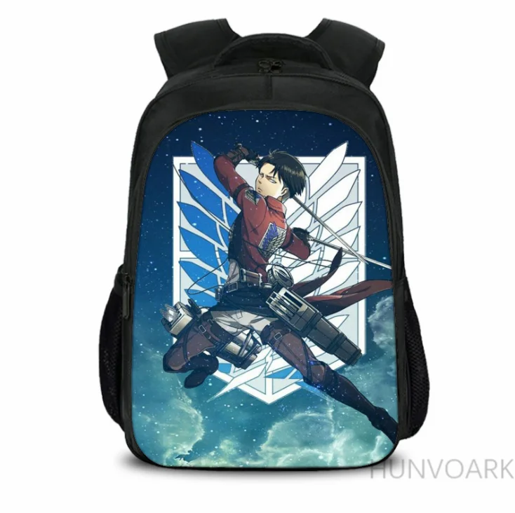Рюкзак для подростков Эрена и Леви из аниме атака на Титанов школьный ранец