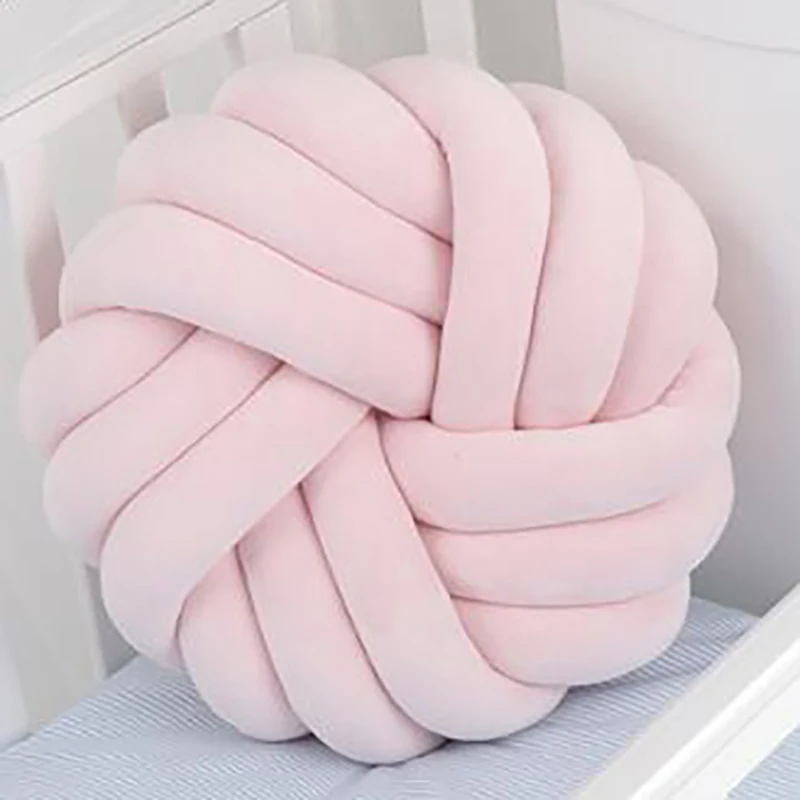 Новорожденный узел подушки узлом мягкая подушка в форме мяча из связанного узла