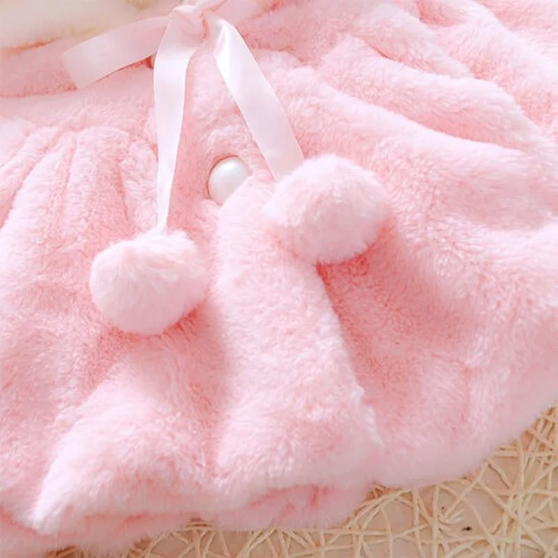 

Newborn Kids Baby Girls Clothes Hooded Coat Jacket Infant Winter Warm Outerwear