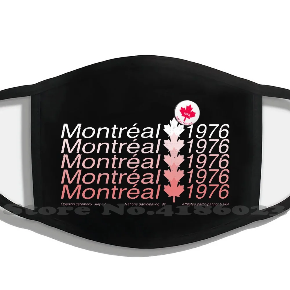 

Montreal 1976 Fashion Trendy Filter Masks Face Mask Montreal Canada Games Summer Seventies 1976 70S Leaf Maple Vintage Retro