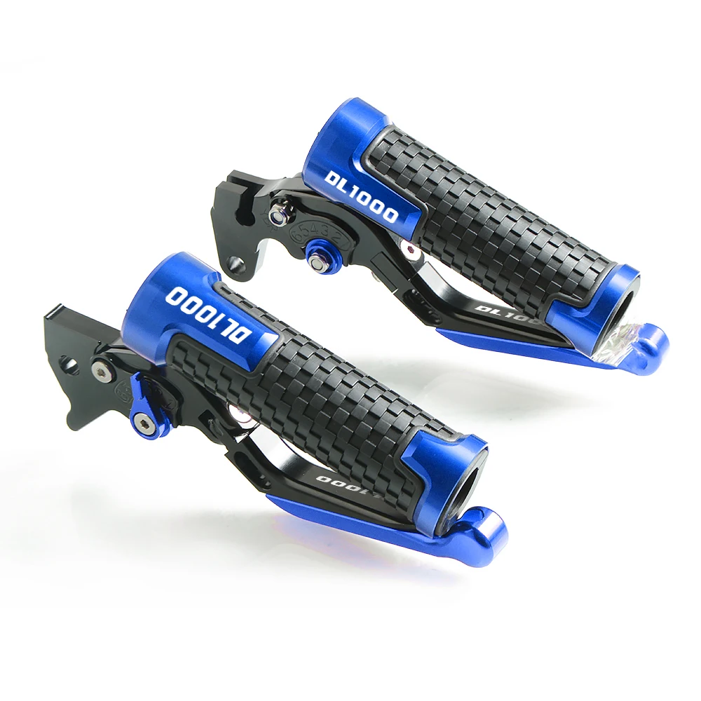 

Motorcycle Foldable Adjustable Brake Clutch Levers and Handlebar Grips Set For SUZUKI DL1000 / V-STROM 2002-2016 2015 2014 2013