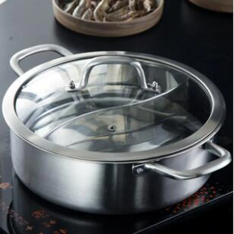 1 шт. кастрюля 304 нержавеющая сталь Однослойная для приготовления пищи 24 32 см