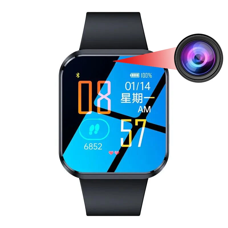 Новинка тонкий металлический браслет для часов с камерой 1080P Аудио Видео