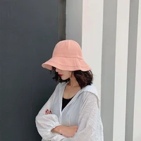new fashion spring summer bucket hat women cotton sun protection cap lady panama hat women beach cap outdoor gorro de pescador