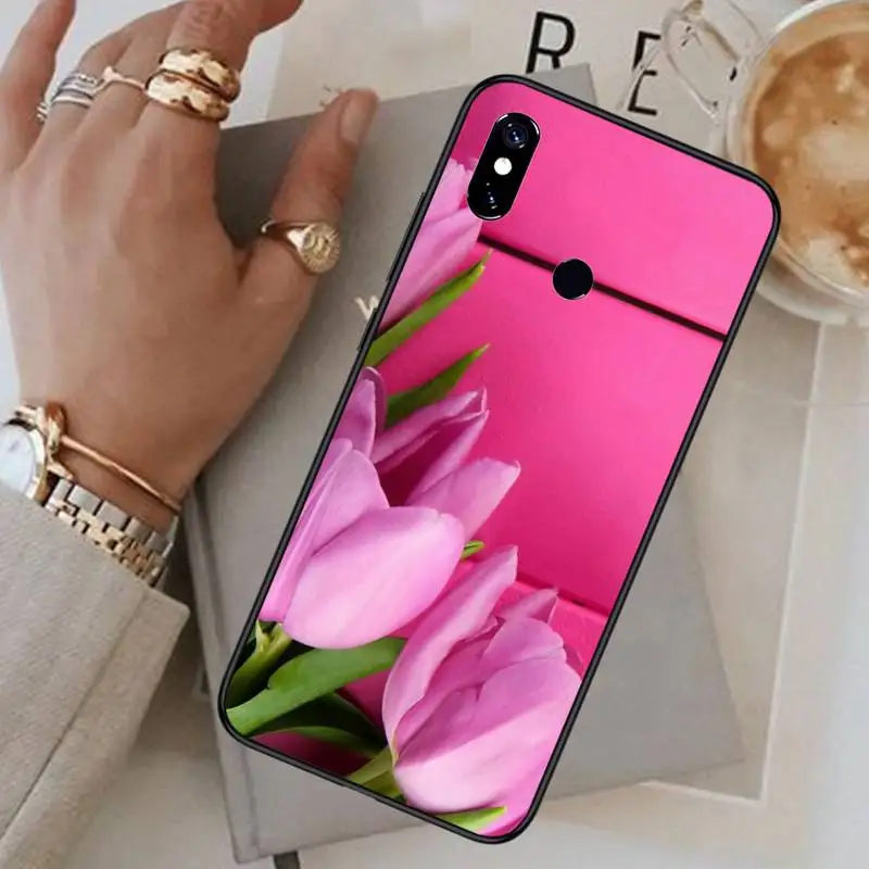 

Flowers tulip pretty pattern Phone Case For Xiaomi Redmi note 7 8 9 t max3 s 10 pro lite funda coque shell cover