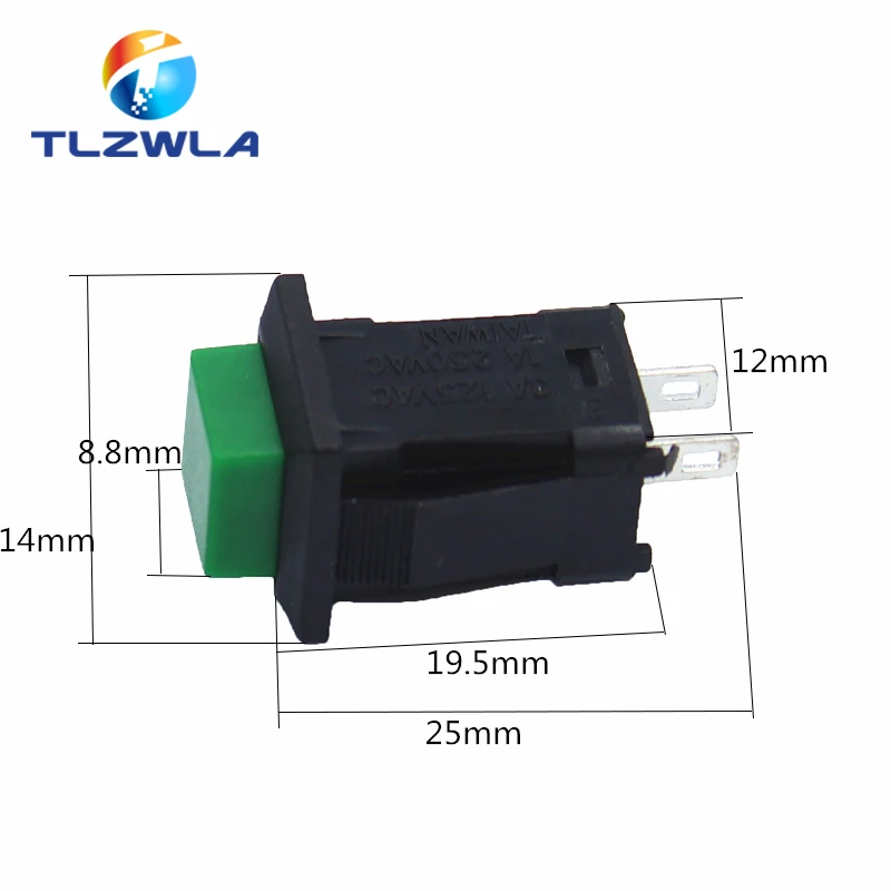 

10 шт., квадратный Мгновенный Переключатель с автоматической блокировкой