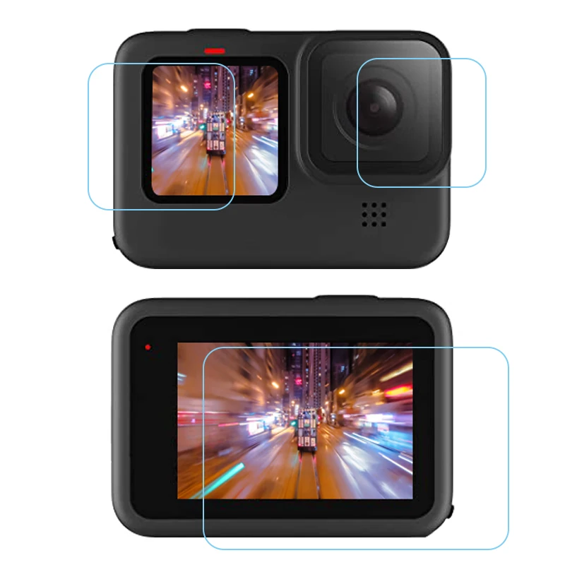 

Tempered glass protector film For Gopro Hero 9 Gopro9 Hero9 black sports camera film screen scratch proof