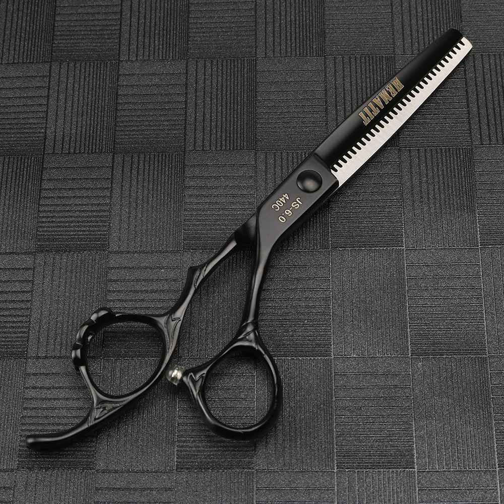 6 дюймов черные японские 440C парикмахерские ножницы и филировочные набор