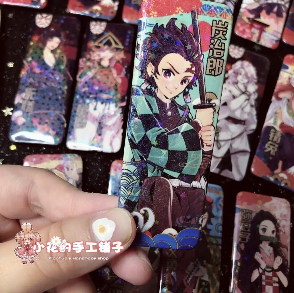 

Anime Demon Slayer Kamado Tanjirou Kamado Nezuko Figure 5802 Badge Button Brooch Pin Gifts Kids Collection Toy