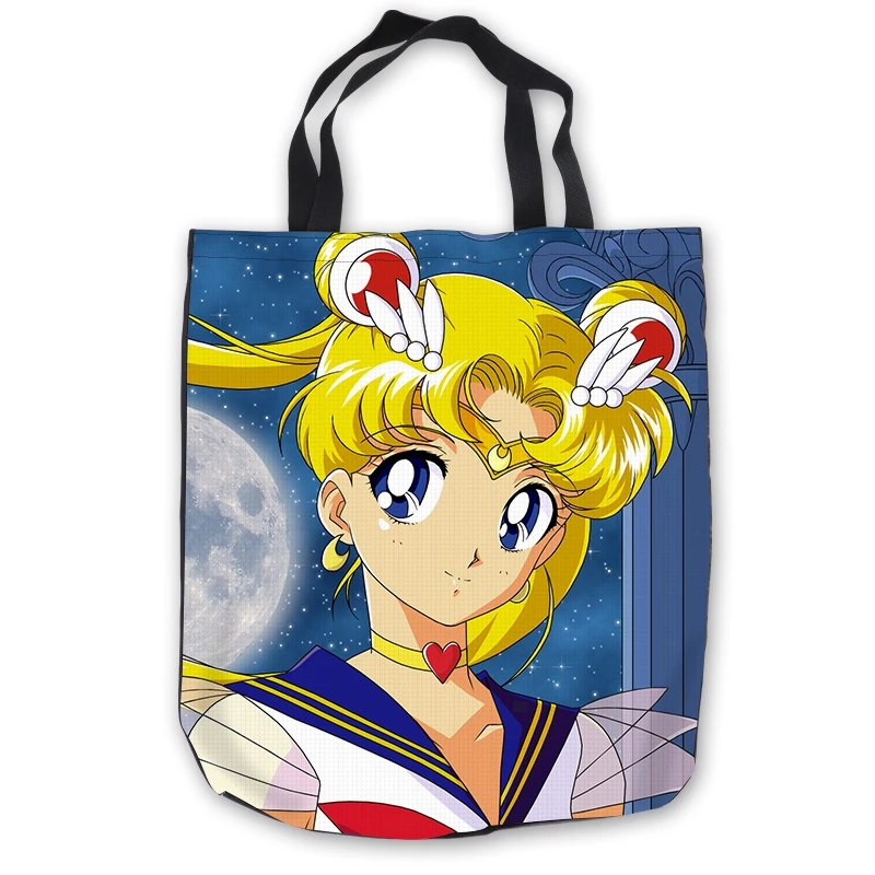 Пользовательские Парусиновые Сейлор Мун ToteBags ручные сумки сумка для покупок