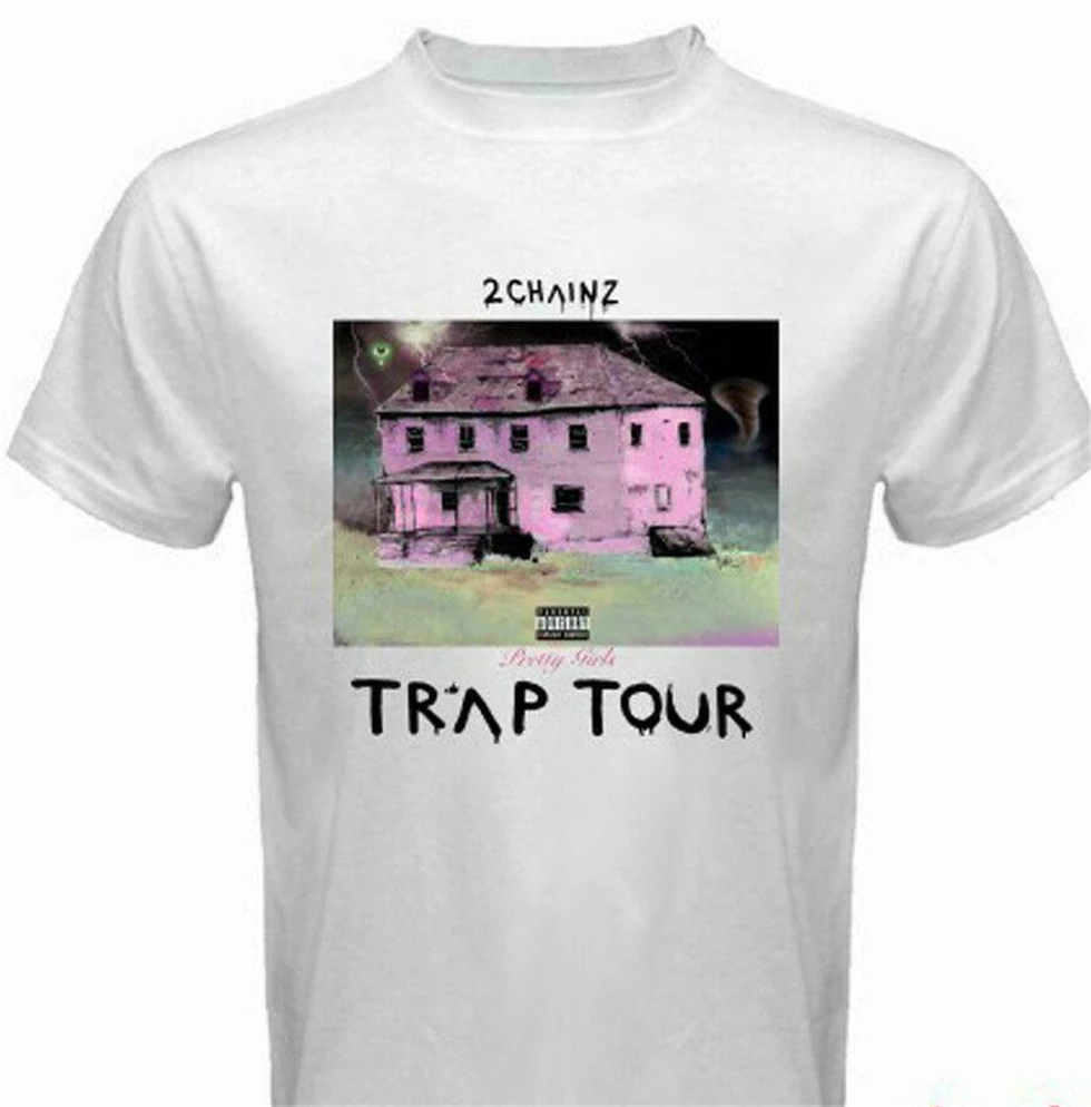 Футболка с принтом 2 Chainz белая футболка в стиле альбома рок хип-хоп - купить по
