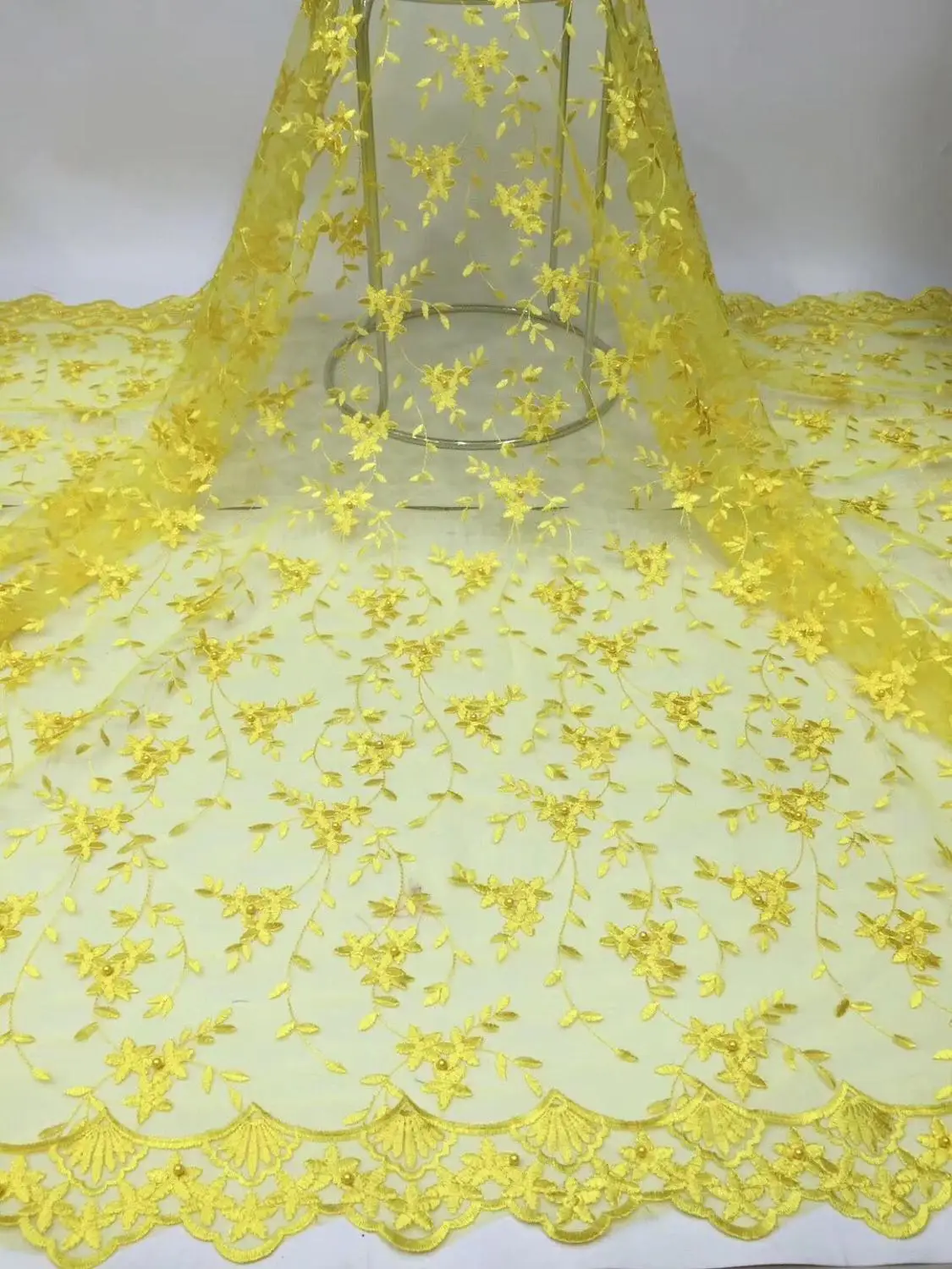 Новая синяя африканская кружевная ткань из гипюра 2019 Высококачественная вышитая