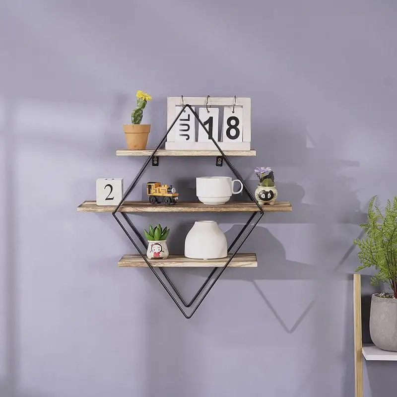 

3 Layer Storage Rack Plant Flower Pot Shelf Rack Shelves Iron Stand Wall Shelf Holder Bathroom Kitchen Home Decoration HWC