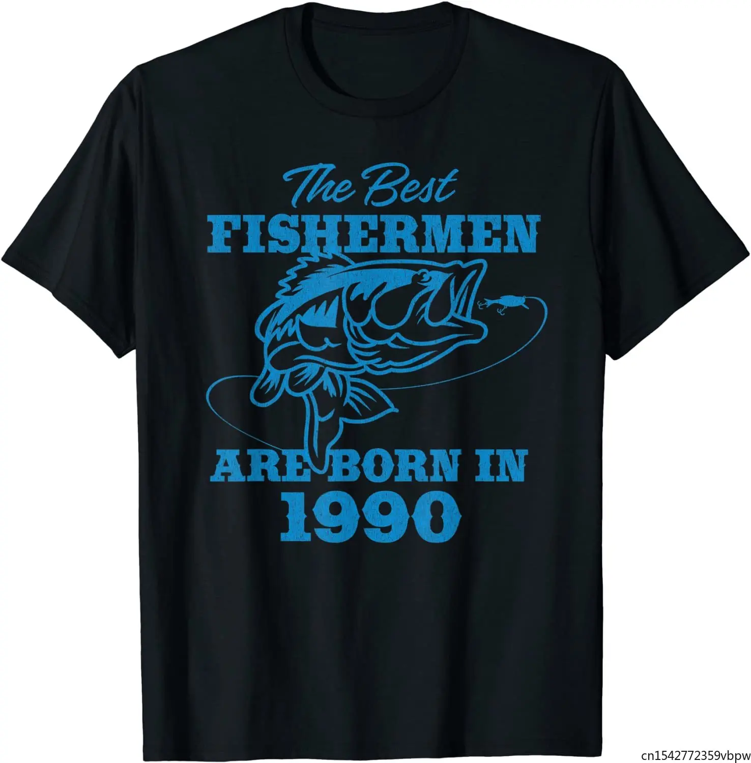 

Men's Gift for 31 Year Old Fishing Fisherman 1990 31st Birthday T-Shirt
