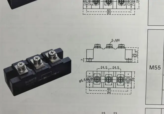 

MDC250J-16 MDC200J-16 MDC160J-16 MDC130J-16 GUERTE new original Rectifier diode module