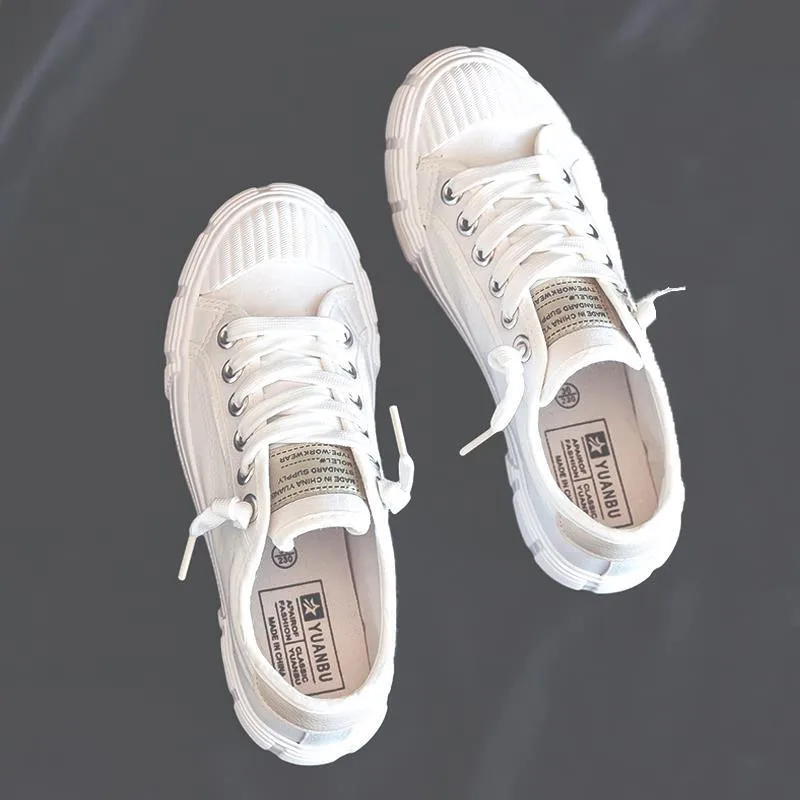 

Women Canvas Shoes Solid Color 2020 Summer New Lady Stylish Sneakers Girls Black White Shoes Sneaker Lace Up Low Top Espadrilles