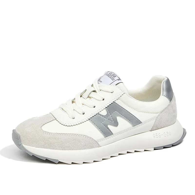 

Spring New Sports Women's Korean-Style All-Match Flat round Toe White Shoes Women's Casual Pumps Flat Shoes