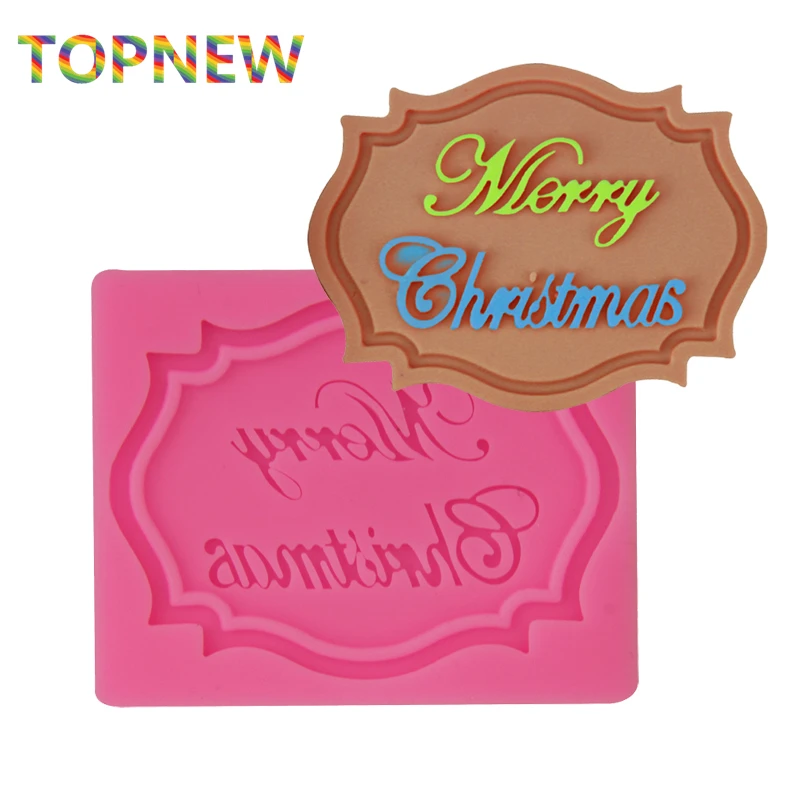 Силиконовые формы для рождественских рам помадки шоколада кекса инструменты