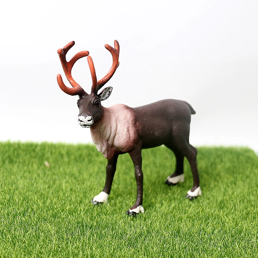 

Realistic Plastic Wildlife Reindeer Toy Figure Hand Painting Figurine Educational Model Decoration toys for Kids