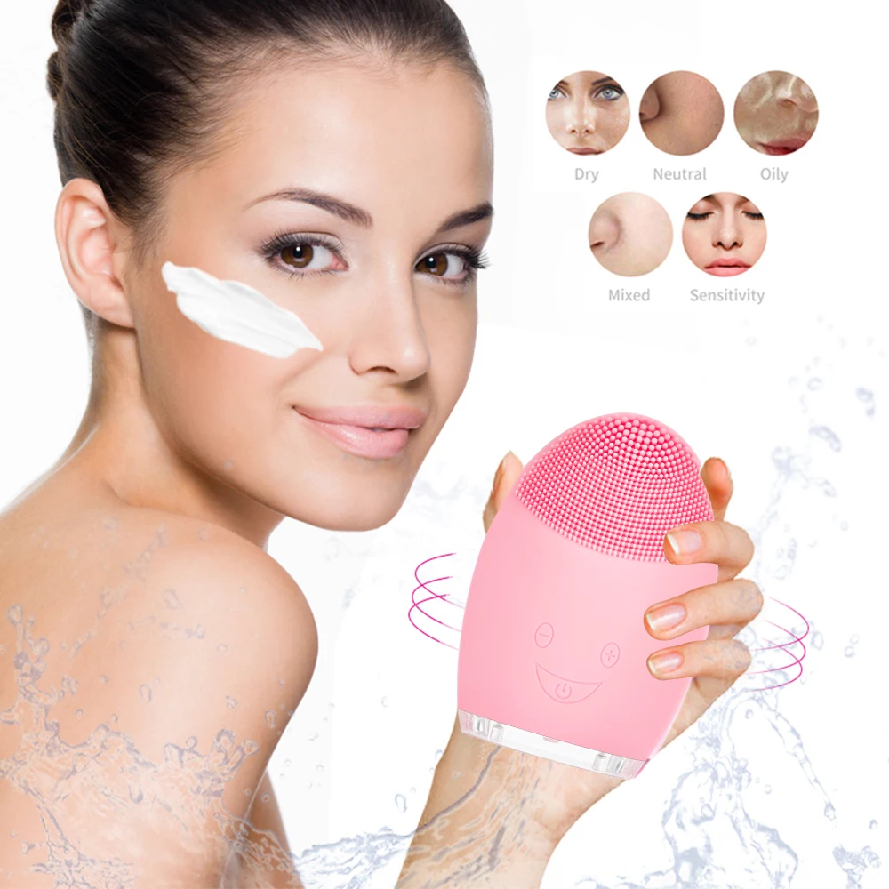 Щетка для чистки лица электрическая щетка очищения Мини Водонепроницаемая