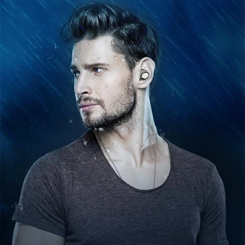 IPX7 водонепроницаемые спортивные наушники с 3500mA зарядным устройством F9 Mini 5D