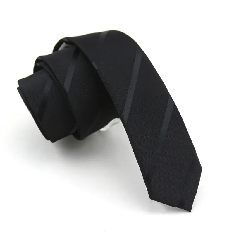 

2019 New Designers Brands Fashion Business Casual 5.5cm Slim Ties for Men Skinny Striped Necktie Office Work with Gift Box