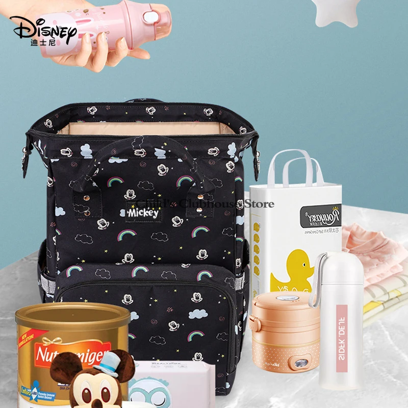 

Disney Mommy Bag Multifunctional Large Capacity Mommy Bag Waterproof Backpack Female Pregnant Woman Bag Mother and Baby Bag