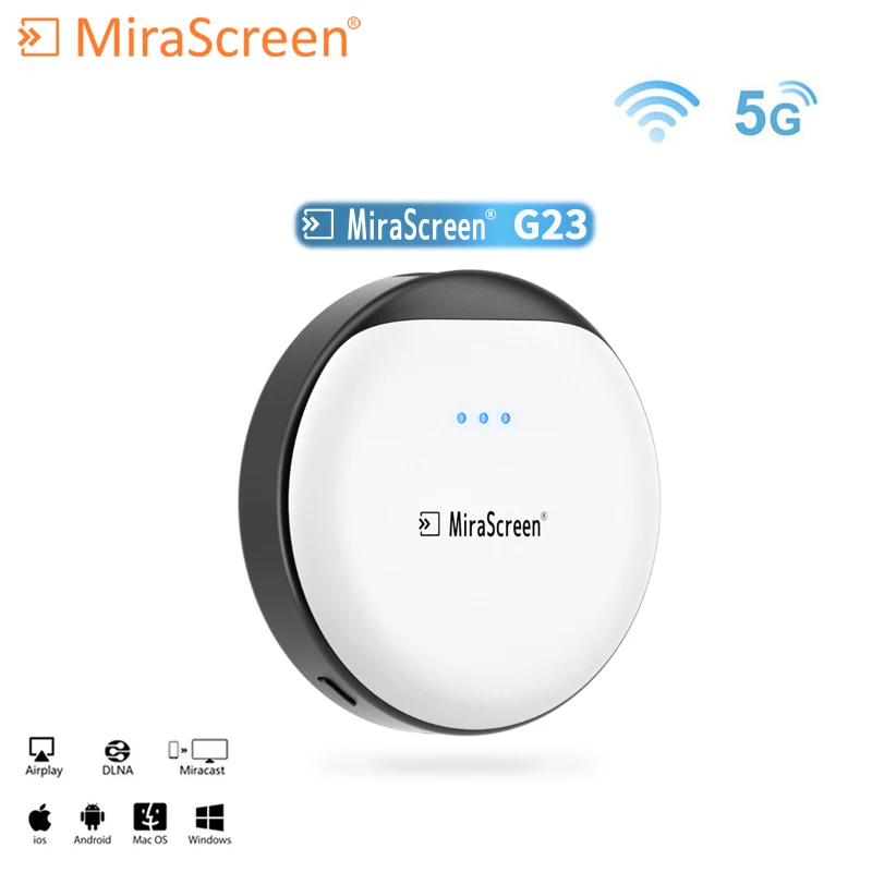 

MiraScreen G23 2.4G&5.8G WiFi 4K TV Stick anycast Miracast ios Android TV Dongle Receiver anycast DLNA Airplay 5G TV Stick