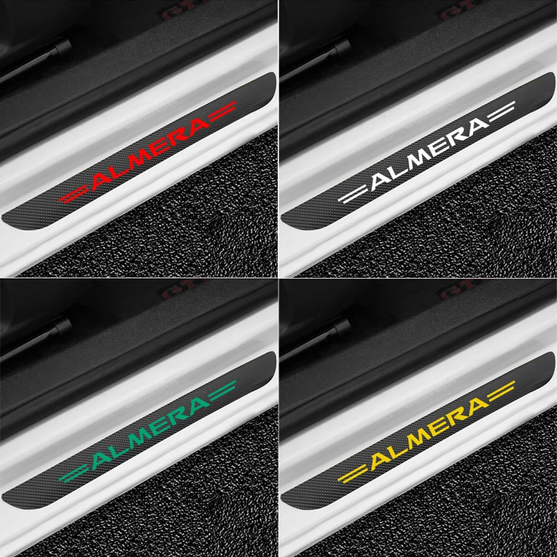 4 шт. водонепроницаемые наклейки из углеродного волокна защитные автомобильные