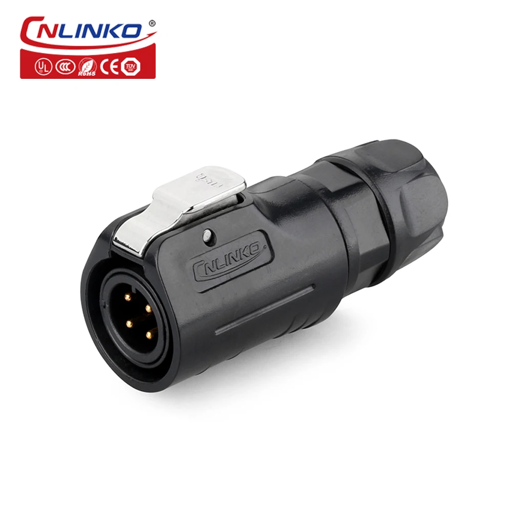 Cnlinko LP серия M12 провод к проводу PBT пластик 5A IP67 AC Электрический разъем питания 4 Pin