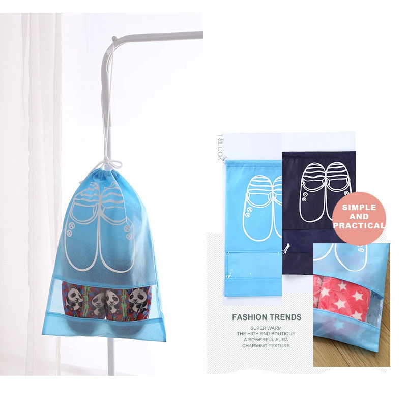 Водонепроницаемая сумка для обуви дорожная Портативная хранения на шнурке