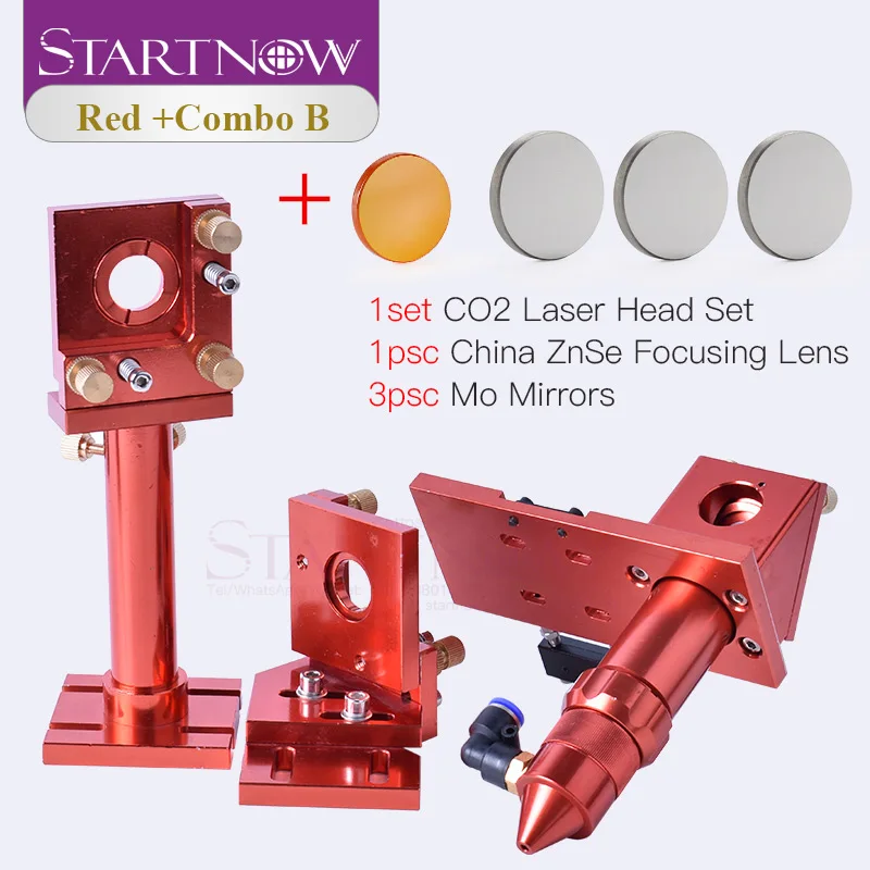 Комплект лазерной головки Startnow CO2 20 мм Фокусирующая линза и 25 Mo Si держатель для