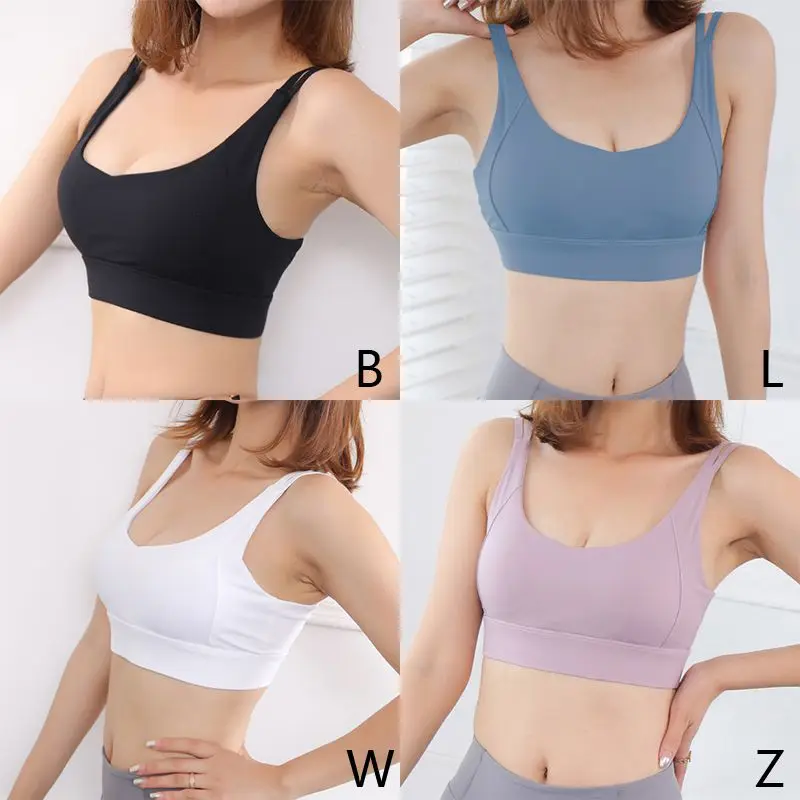 

Seamless Sports Bra Sports Underwear Vest Shockproof Running Fitness Bra-blue XL Code